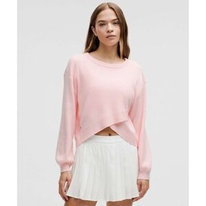 Lululemon Women's Reversible Crossover Sweater In Pink Milkshake Size‎ S/P Gym